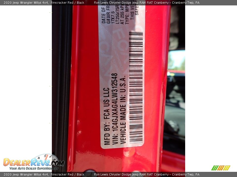 2020 Jeep Wrangler Willys 4x4 Firecracker Red / Black Photo #11