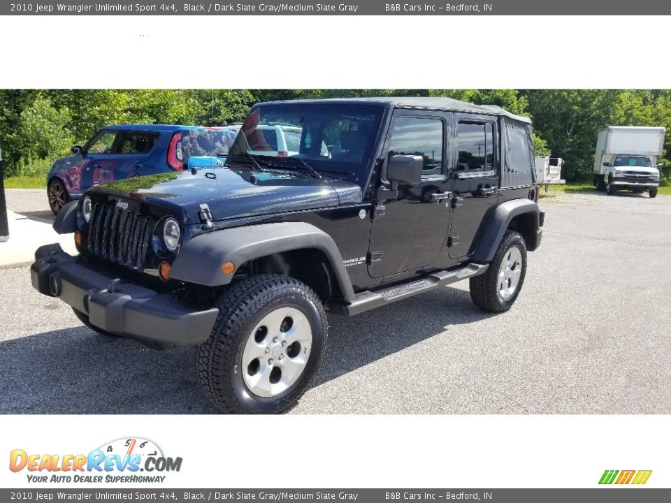 2010 Jeep Wrangler Unlimited Sport 4x4 Black / Dark Slate Gray/Medium Slate Gray Photo #1