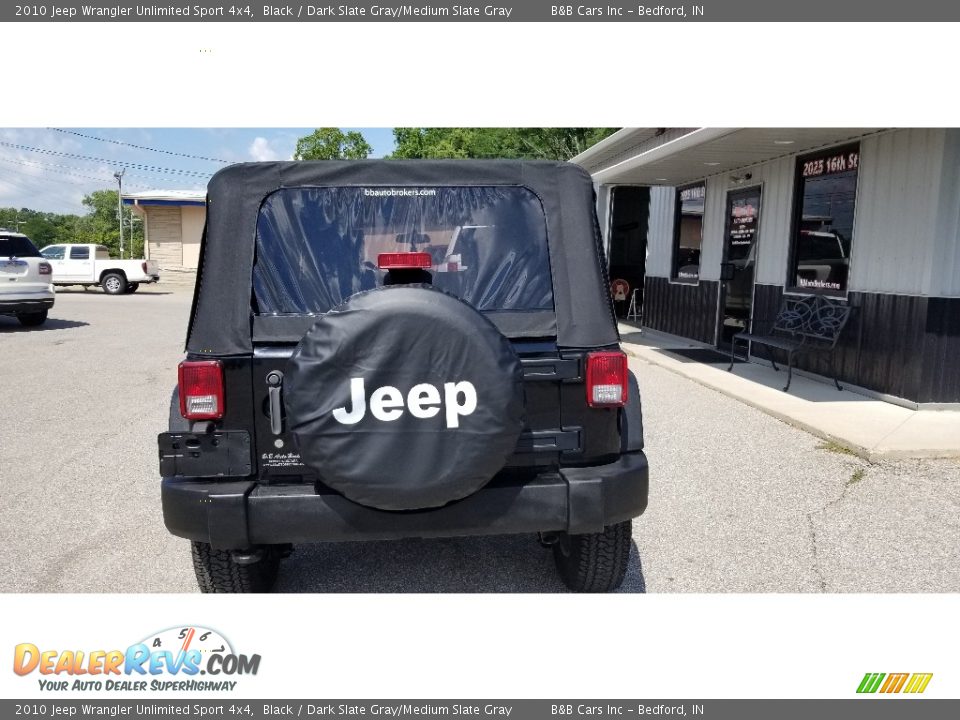 2010 Jeep Wrangler Unlimited Sport 4x4 Black / Dark Slate Gray/Medium Slate Gray Photo #5