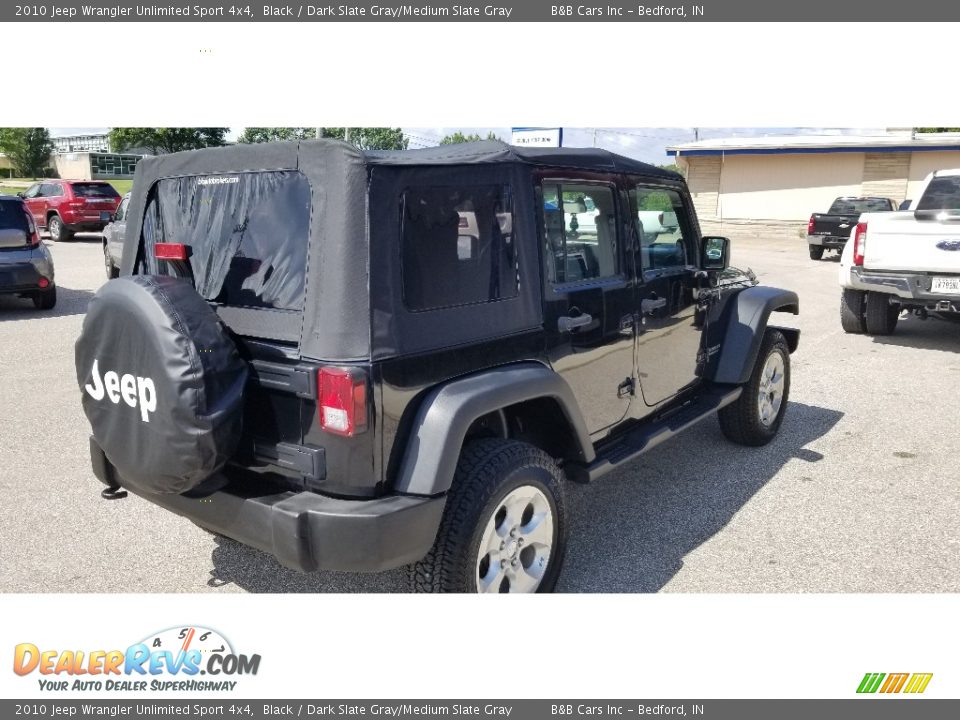 2010 Jeep Wrangler Unlimited Sport 4x4 Black / Dark Slate Gray/Medium Slate Gray Photo #6