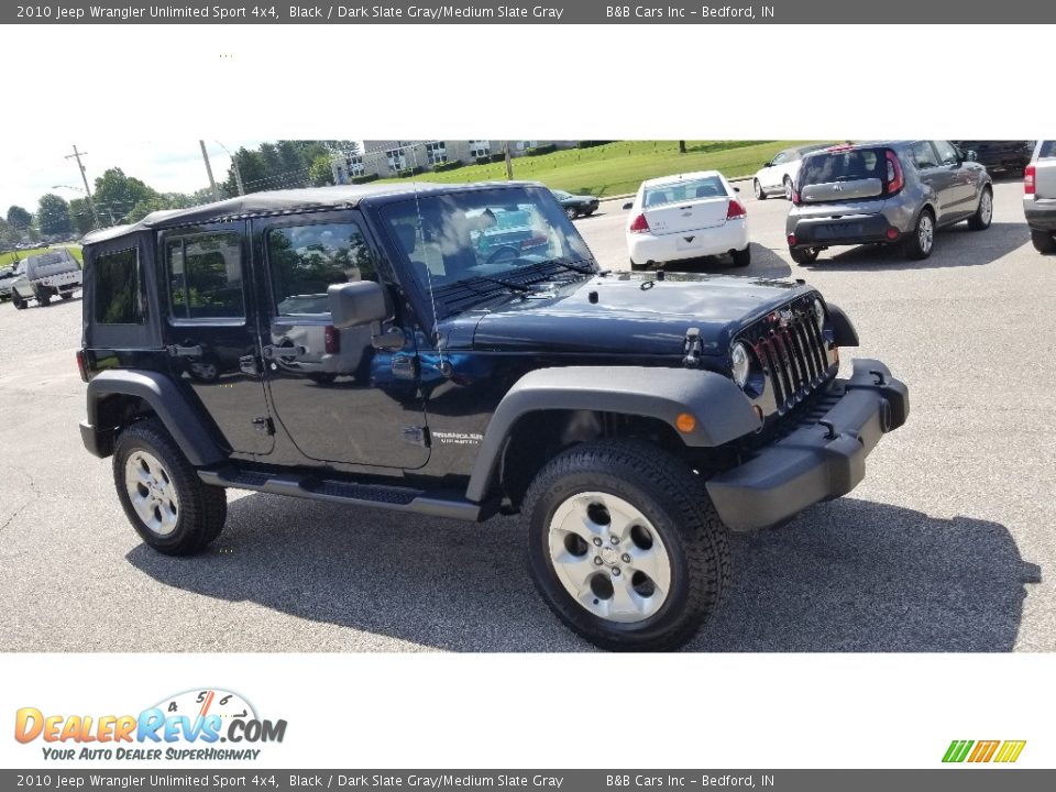 2010 Jeep Wrangler Unlimited Sport 4x4 Black / Dark Slate Gray/Medium Slate Gray Photo #8