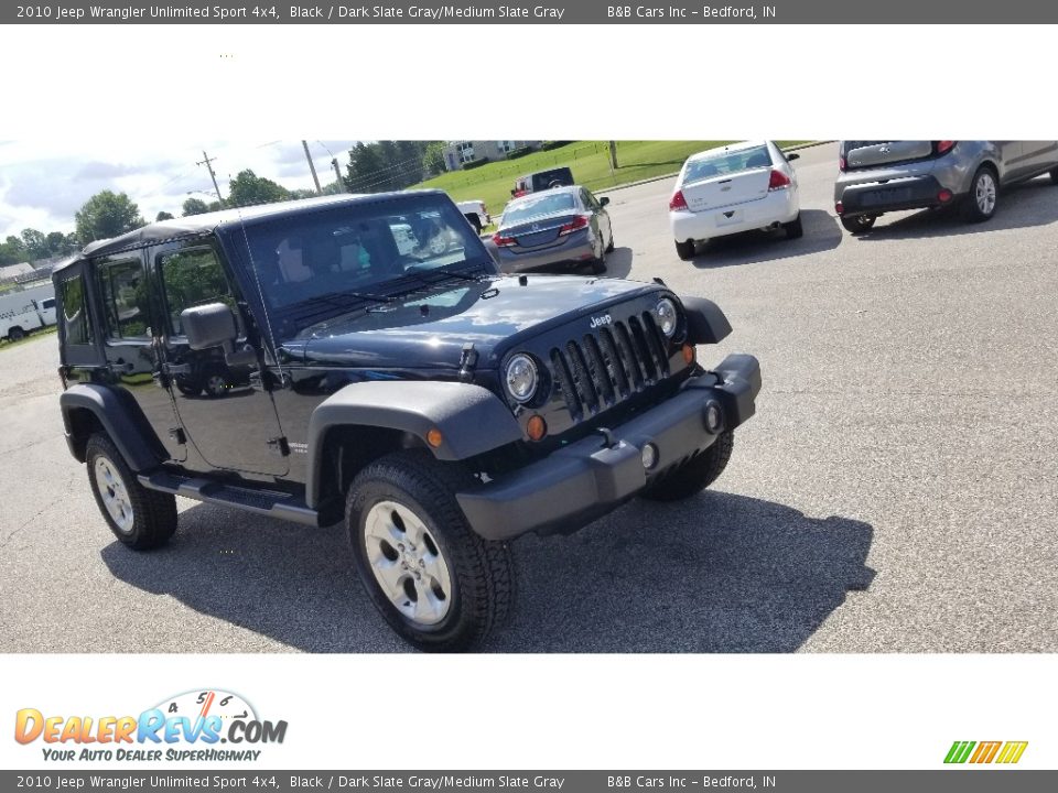 2010 Jeep Wrangler Unlimited Sport 4x4 Black / Dark Slate Gray/Medium Slate Gray Photo #9