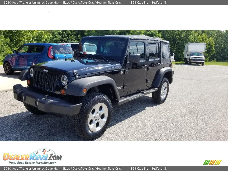 2010 Jeep Wrangler Unlimited Sport 4x4 Black / Dark Slate Gray/Medium Slate Gray Photo #28