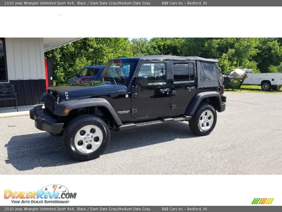 2010 Jeep Wrangler Unlimited Sport 4x4 Black / Dark Slate Gray/Medium Slate Gray Photo #29