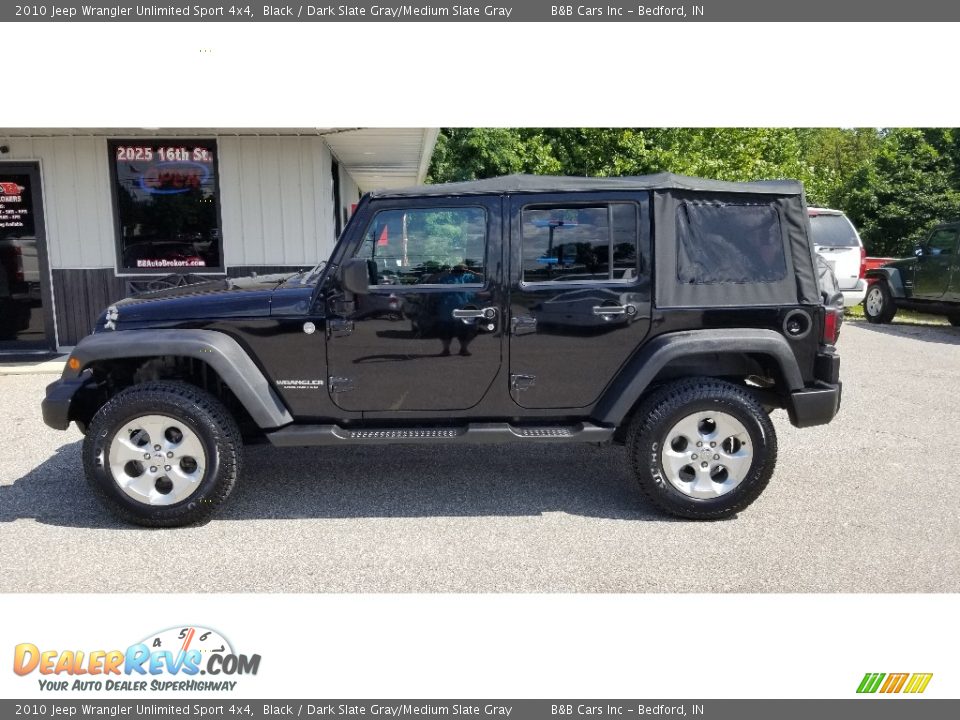 2010 Jeep Wrangler Unlimited Sport 4x4 Black / Dark Slate Gray/Medium Slate Gray Photo #30