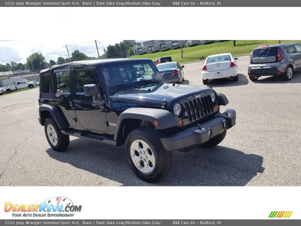 2010 Jeep Wrangler Unlimited Sport 4x4 Black / Dark Slate Gray/Medium Slate Gray Photo #33