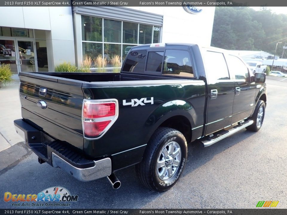 2013 Ford F150 XLT SuperCrew 4x4 Green Gem Metallic / Steel Gray Photo #2