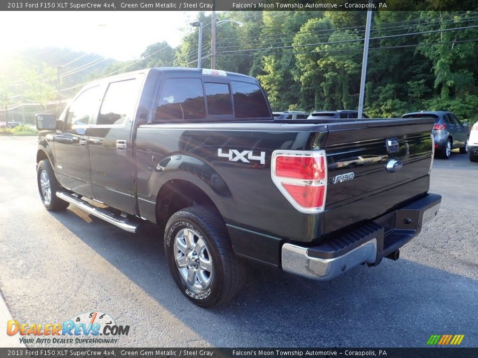 2013 Ford F150 XLT SuperCrew 4x4 Green Gem Metallic / Steel Gray Photo #4