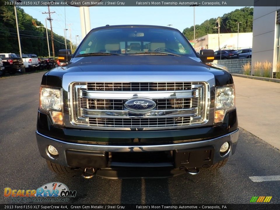 2013 Ford F150 XLT SuperCrew 4x4 Green Gem Metallic / Steel Gray Photo #7