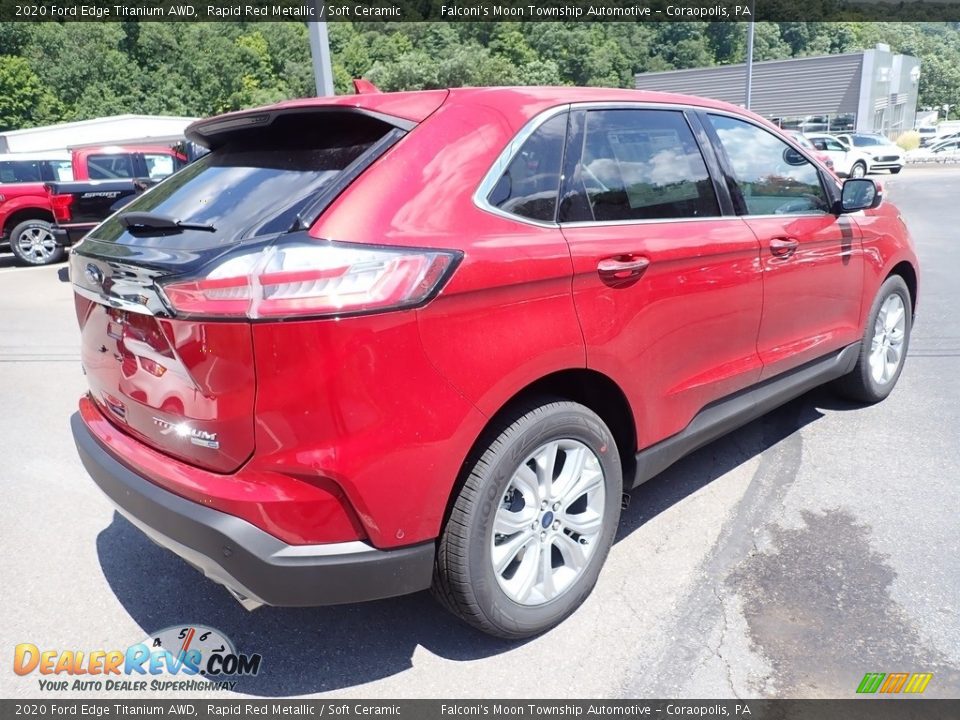 2020 Ford Edge Titanium AWD Rapid Red Metallic / Soft Ceramic Photo #2