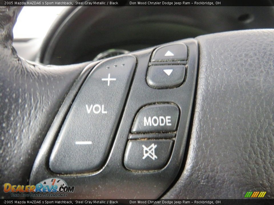 2005 Mazda MAZDA6 s Sport Hatchback Steel Gray Metallic / Black Photo #34