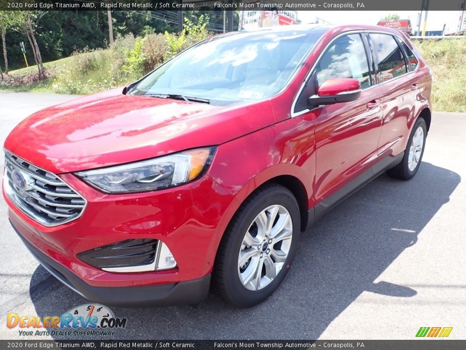 2020 Ford Edge Titanium AWD Rapid Red Metallic / Soft Ceramic Photo #5
