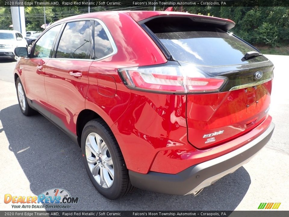 2020 Ford Edge Titanium AWD Rapid Red Metallic / Soft Ceramic Photo #6
