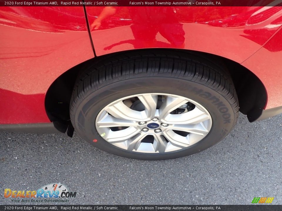 2020 Ford Edge Titanium AWD Rapid Red Metallic / Soft Ceramic Photo #7