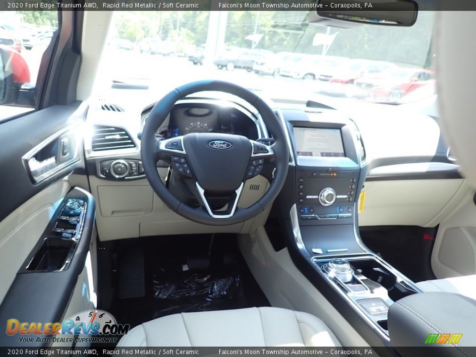 2020 Ford Edge Titanium AWD Rapid Red Metallic / Soft Ceramic Photo #9