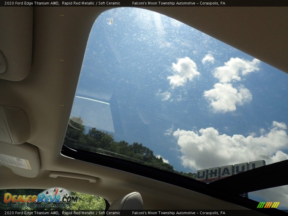 2020 Ford Edge Titanium AWD Rapid Red Metallic / Soft Ceramic Photo #13
