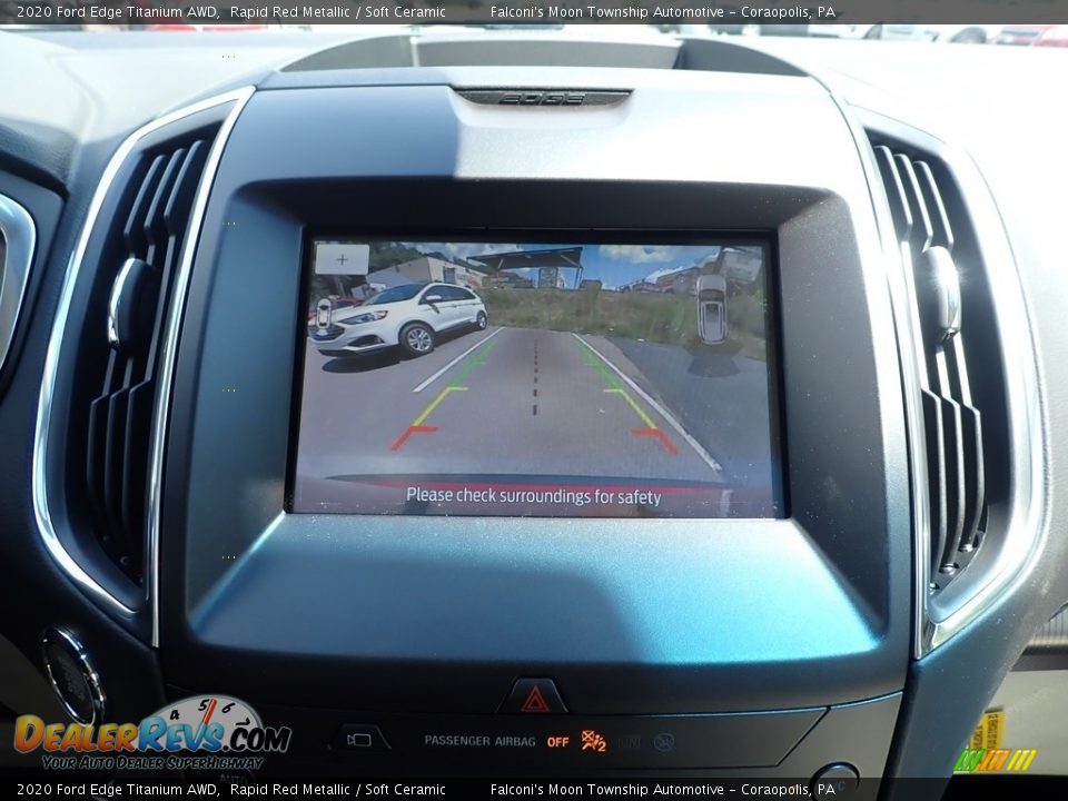 2020 Ford Edge Titanium AWD Rapid Red Metallic / Soft Ceramic Photo #15