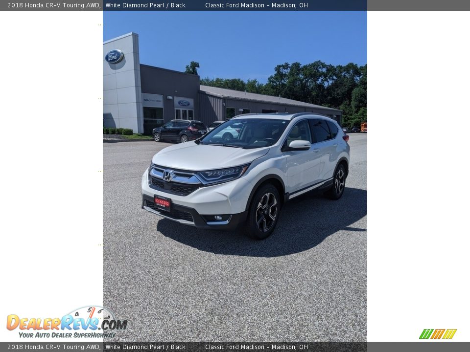 2018 Honda CR-V Touring AWD White Diamond Pearl / Black Photo #1