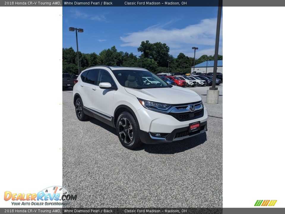 2018 Honda CR-V Touring AWD White Diamond Pearl / Black Photo #14