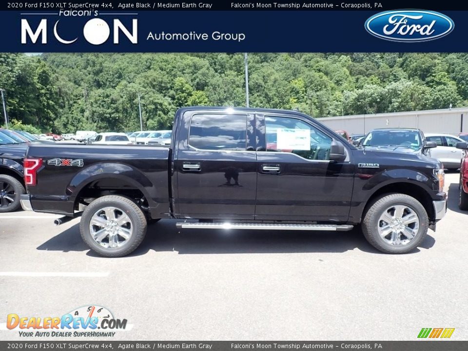 2020 Ford F150 XLT SuperCrew 4x4 Agate Black / Medium Earth Gray Photo #1