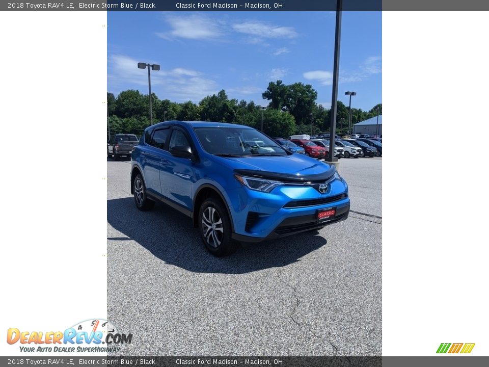 2018 Toyota RAV4 LE Electric Storm Blue / Black Photo #15