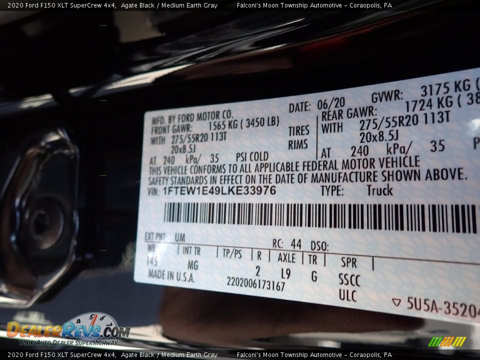 2020 Ford F150 XLT SuperCrew 4x4 Agate Black / Medium Earth Gray Photo #12