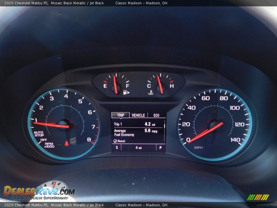 2020 Chevrolet Malibu RS Mosaic Black Metallic / Jet Black Photo #15