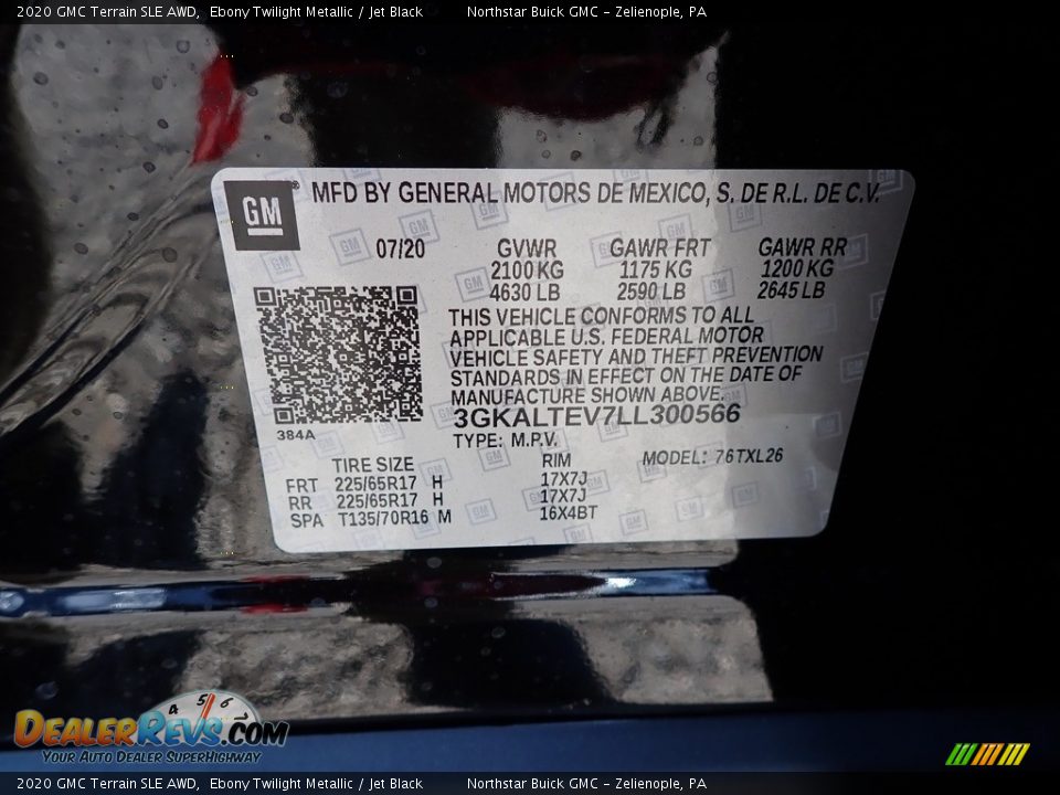 2020 GMC Terrain SLE AWD Ebony Twilight Metallic / Jet Black Photo #11