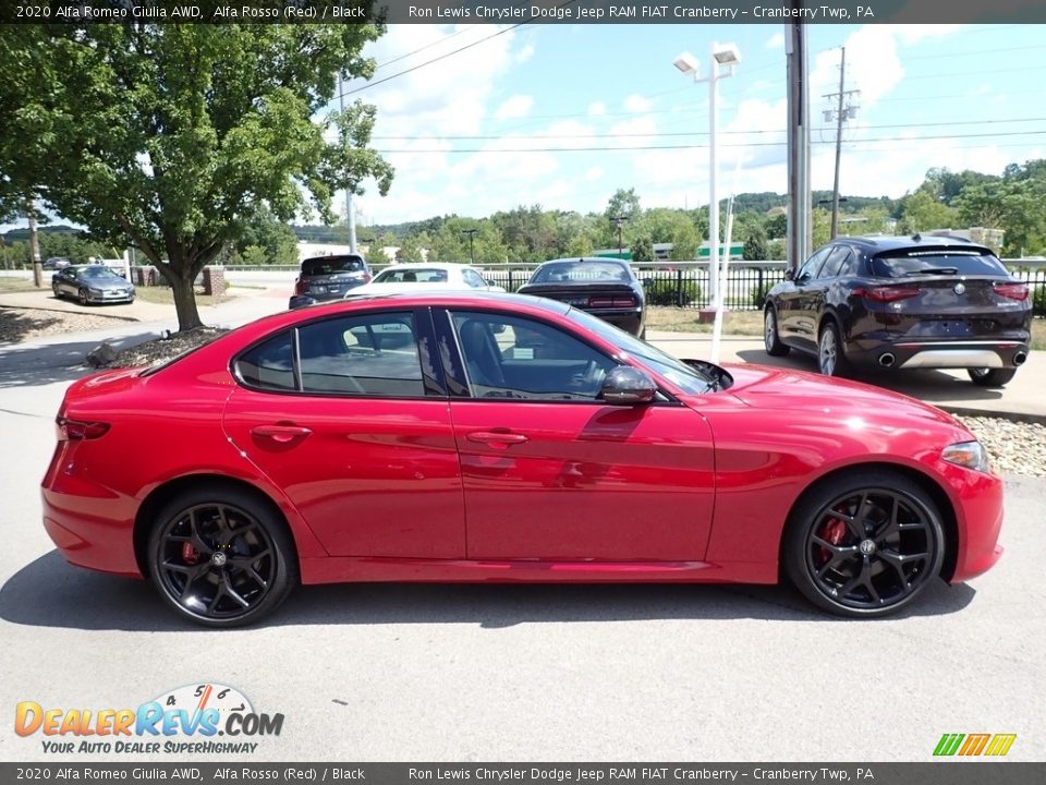 2020 Alfa Romeo Giulia AWD Alfa Rosso (Red) / Black Photo #4