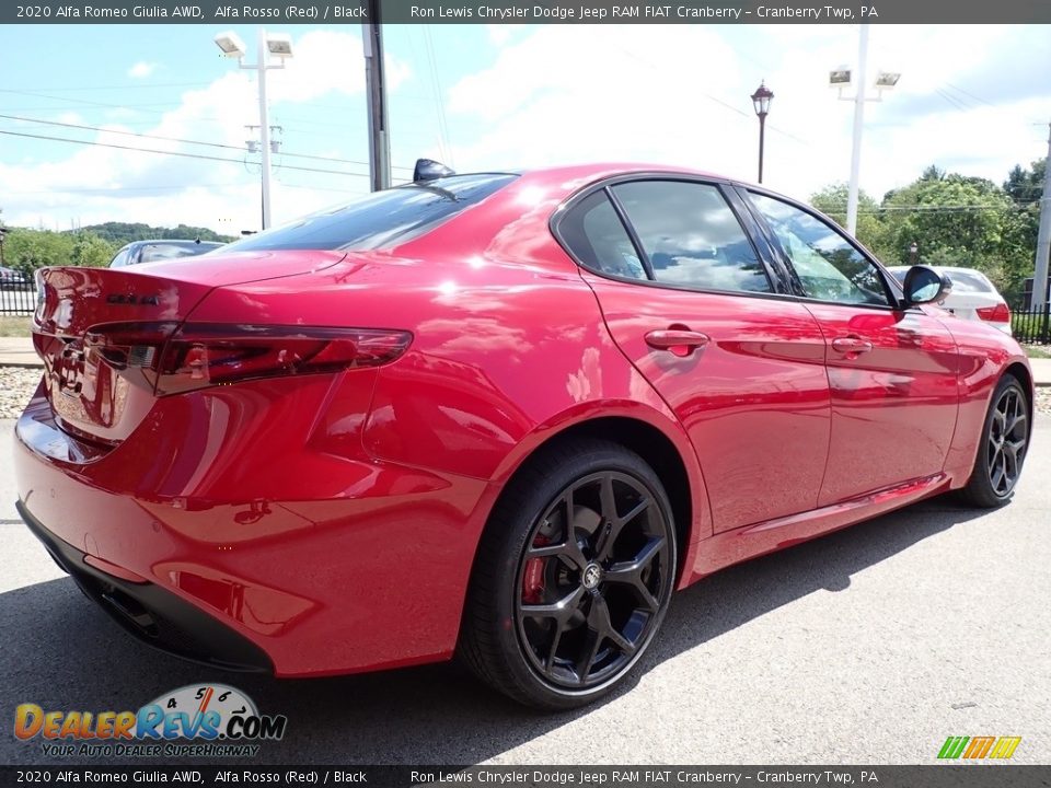 2020 Alfa Romeo Giulia AWD Alfa Rosso (Red) / Black Photo #5