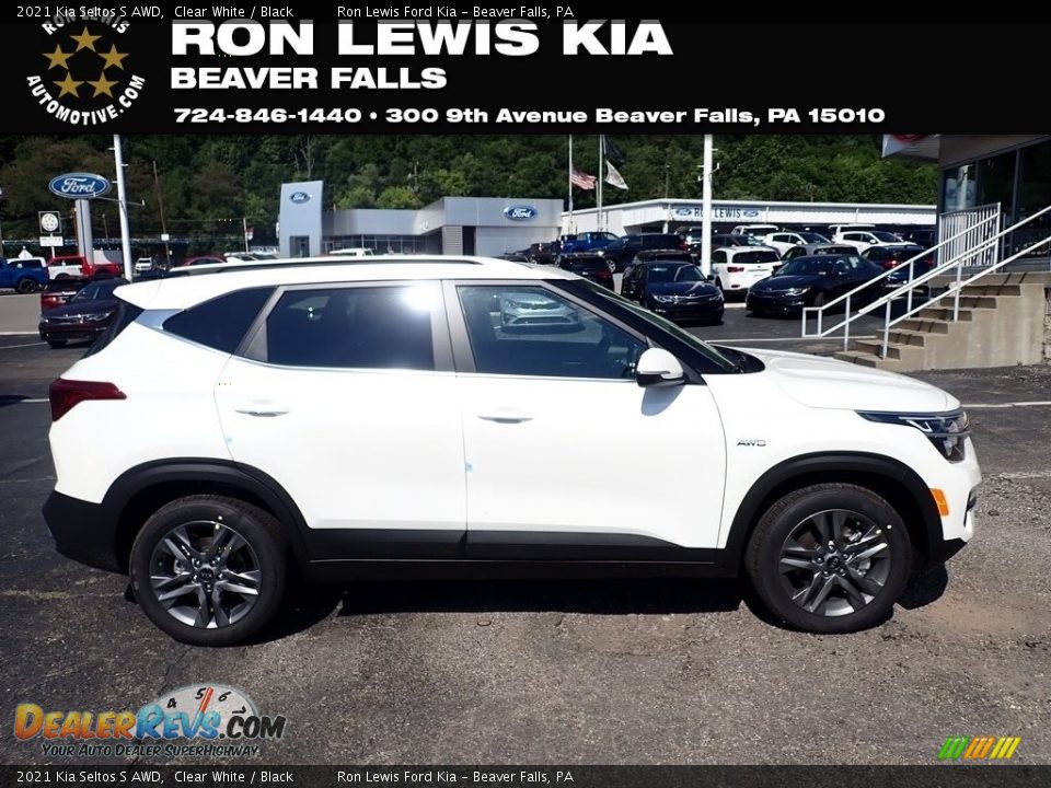 2021 Kia Seltos S AWD Clear White / Black Photo #1