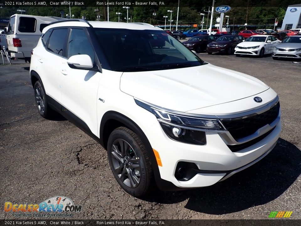 2021 Kia Seltos S AWD Clear White / Black Photo #3