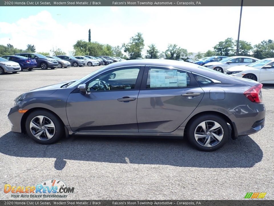 2020 Honda Civic LX Sedan Modern Steel Metallic / Black Photo #2