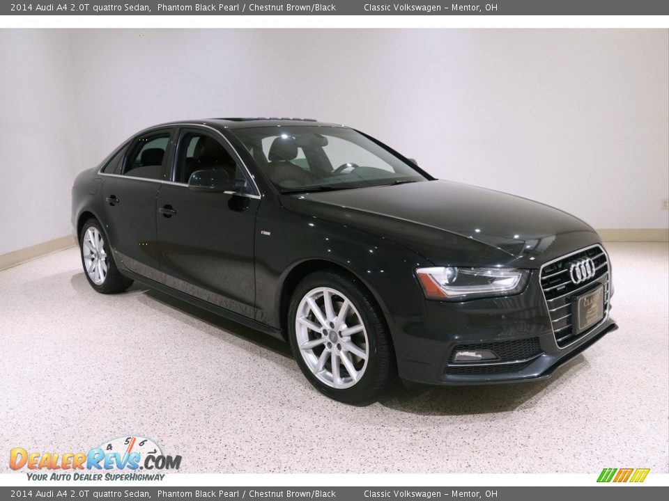 2014 Audi A4 2.0T quattro Sedan Phantom Black Pearl / Chestnut Brown/Black Photo #1