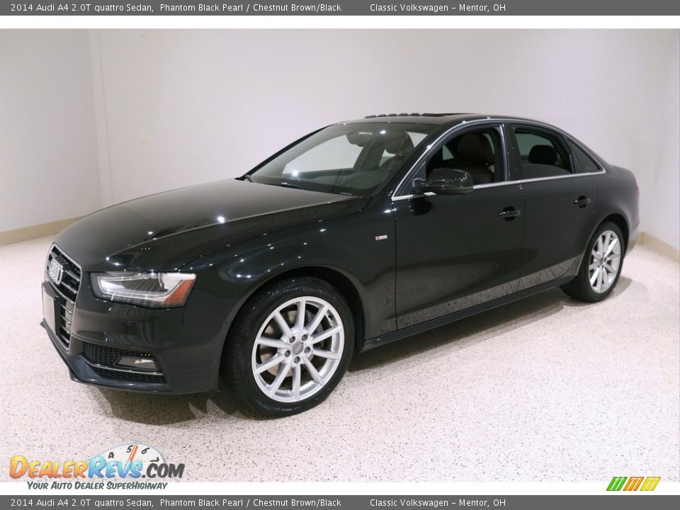 2014 Audi A4 2.0T quattro Sedan Phantom Black Pearl / Chestnut Brown/Black Photo #3