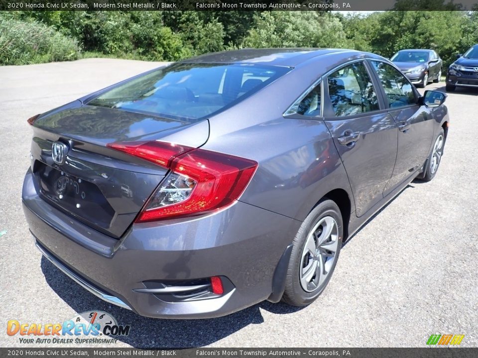 2020 Honda Civic LX Sedan Modern Steel Metallic / Black Photo #5