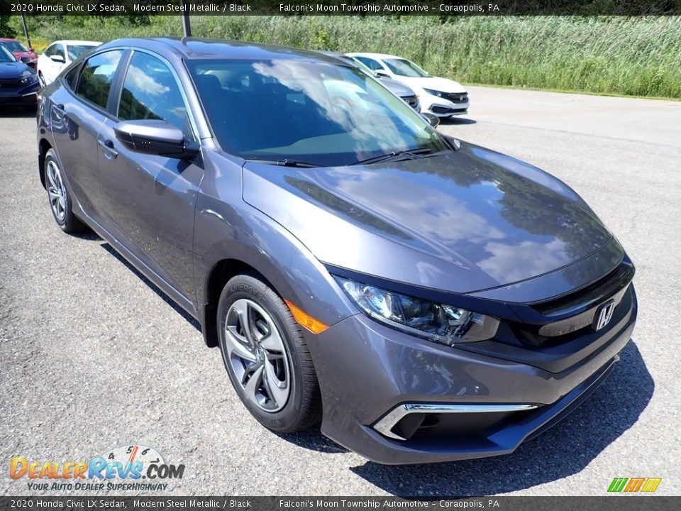 2020 Honda Civic LX Sedan Modern Steel Metallic / Black Photo #6