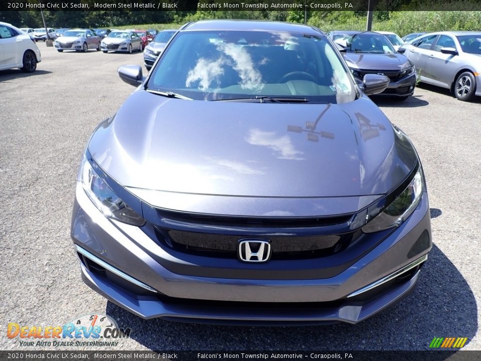 2020 Honda Civic LX Sedan Modern Steel Metallic / Black Photo #7