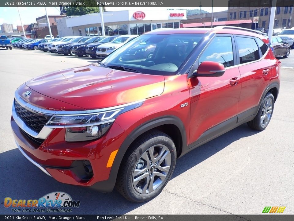 2021 Kia Seltos S AWD Mars Orange / Black Photo #5