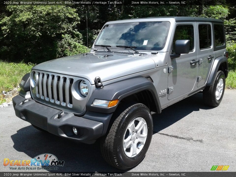 Front 3/4 View of 2020 Jeep Wrangler Unlimited Sport 4x4 Photo #2