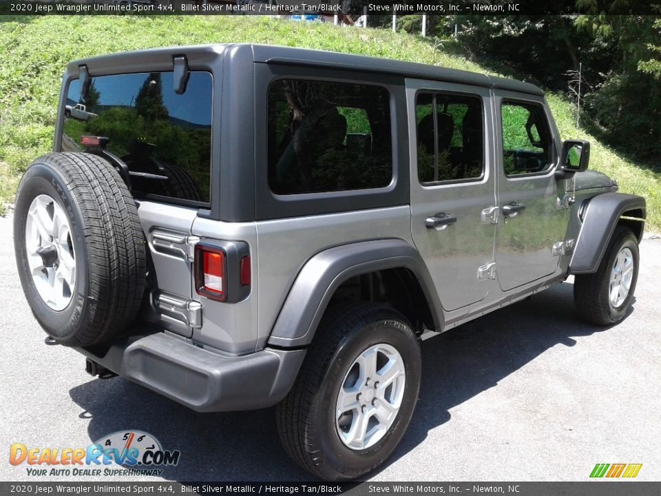 2020 Jeep Wrangler Unlimited Sport 4x4 Billet Silver Metallic / Heritage Tan/Black Photo #6