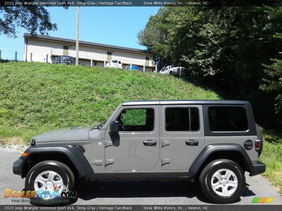 2020 Jeep Wrangler Unlimited Sport 4x4 Sting-Gray / Heritage Tan/Black Photo #1
