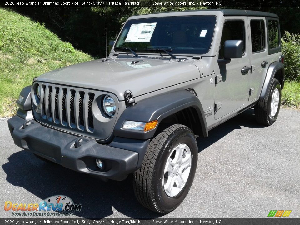 2020 Jeep Wrangler Unlimited Sport 4x4 Sting-Gray / Heritage Tan/Black Photo #2