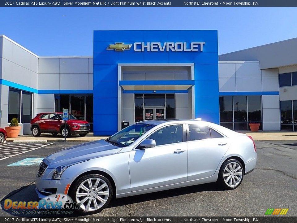 2017 Cadillac ATS Luxury AWD Silver Moonlight Metallic / Light Platinum w/Jet Black Accents Photo #1