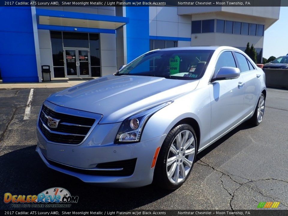 2017 Cadillac ATS Luxury AWD Silver Moonlight Metallic / Light Platinum w/Jet Black Accents Photo #2