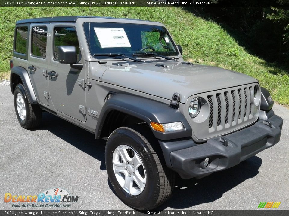 2020 Jeep Wrangler Unlimited Sport 4x4 Sting-Gray / Heritage Tan/Black Photo #4