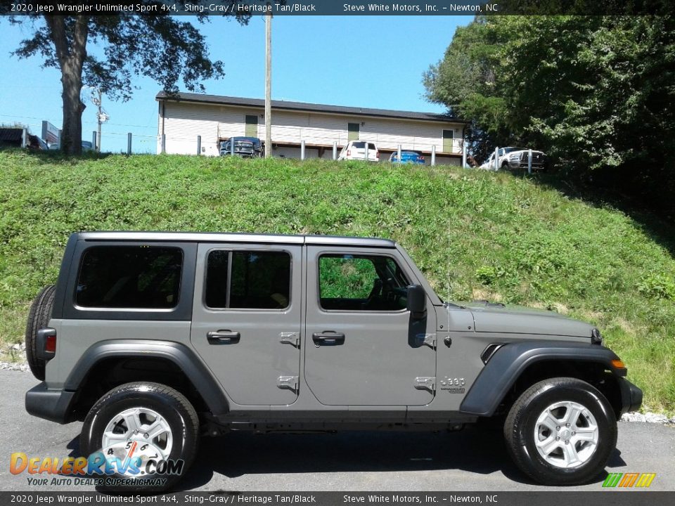 2020 Jeep Wrangler Unlimited Sport 4x4 Sting-Gray / Heritage Tan/Black Photo #5