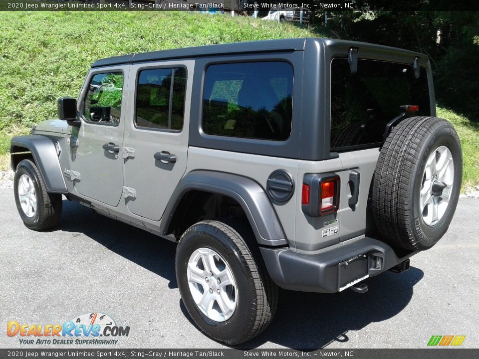 2020 Jeep Wrangler Unlimited Sport 4x4 Sting-Gray / Heritage Tan/Black Photo #8