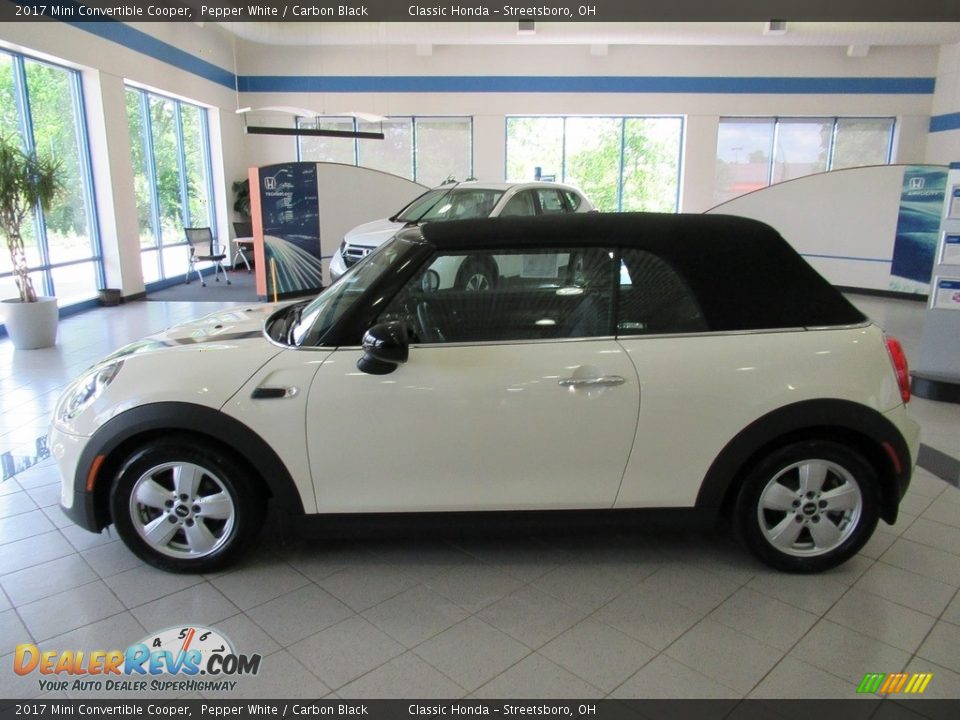 2017 Mini Convertible Cooper Pepper White / Carbon Black Photo #2