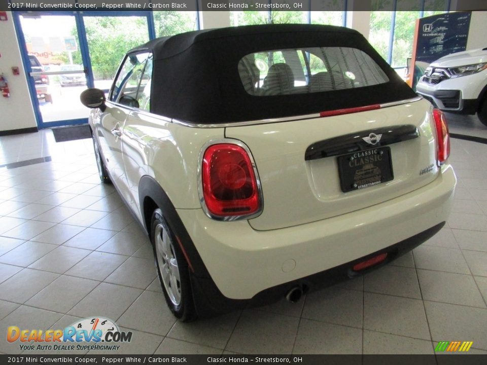 2017 Mini Convertible Cooper Pepper White / Carbon Black Photo #3